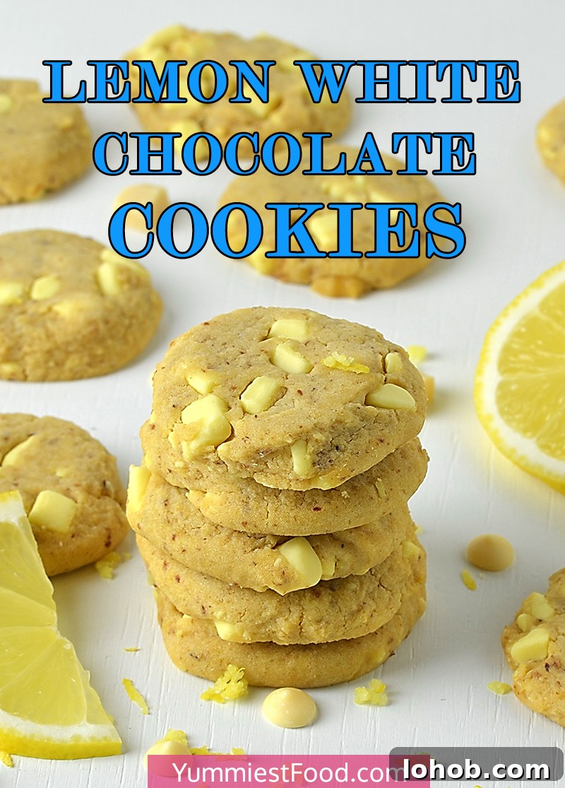 Lemon White Chocolate Cookie Recipe — Zesty Citrus Cookies 2 White Chocolate Cookies
