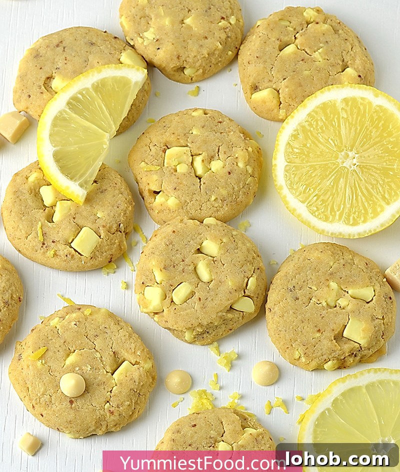 Lemon White Chocolate Cookie Recipe — Zesty Citrus Cookies 3 Lemon White Chocolate Cookies