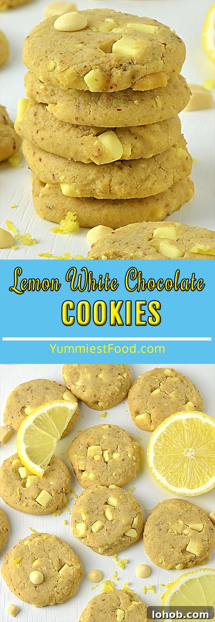 Lemon White Chocolate Cookie Recipe — Zesty Citrus Cookies 5 Lemon White Chocolate Cookies are super soft, packed with white chocolate chips, and bursting with the flavor of fresh lemon. This is an easy cookie recipe and makes for a quick lemon dessert!