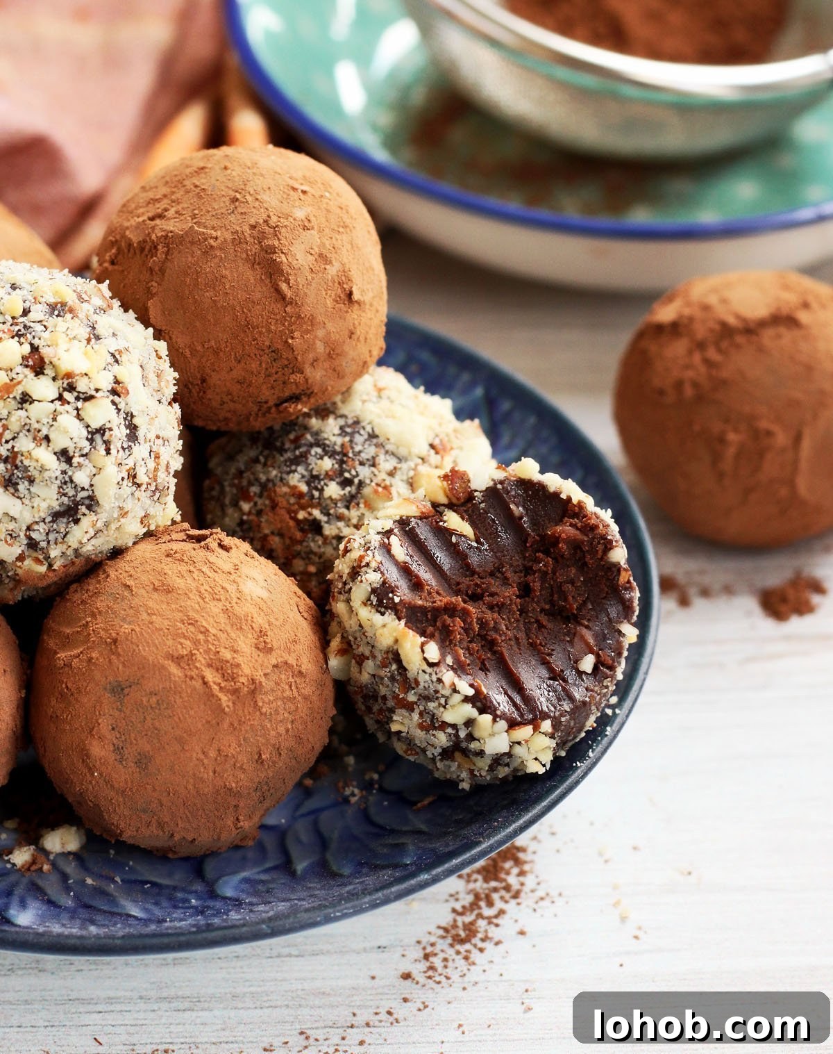 dark chocolate truffles
