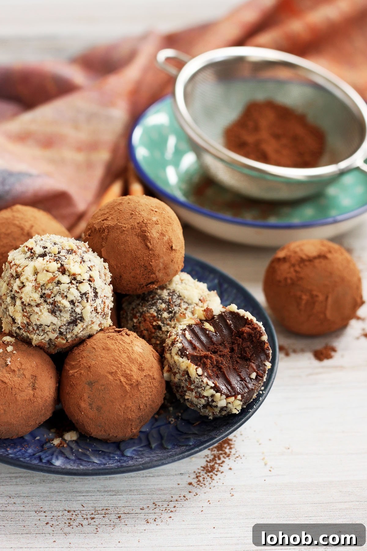dark chocolate truffles