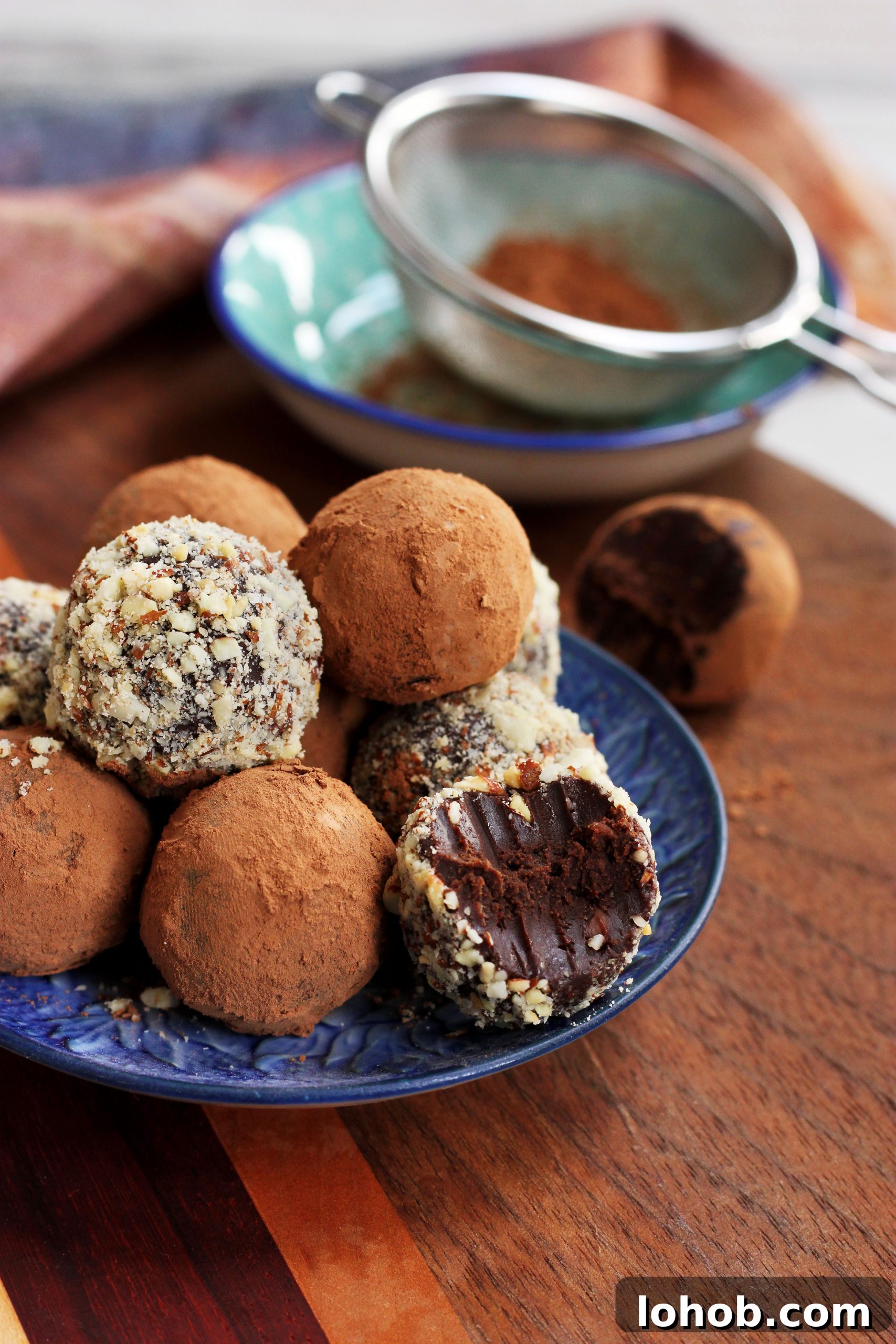 dark chocolate truffles