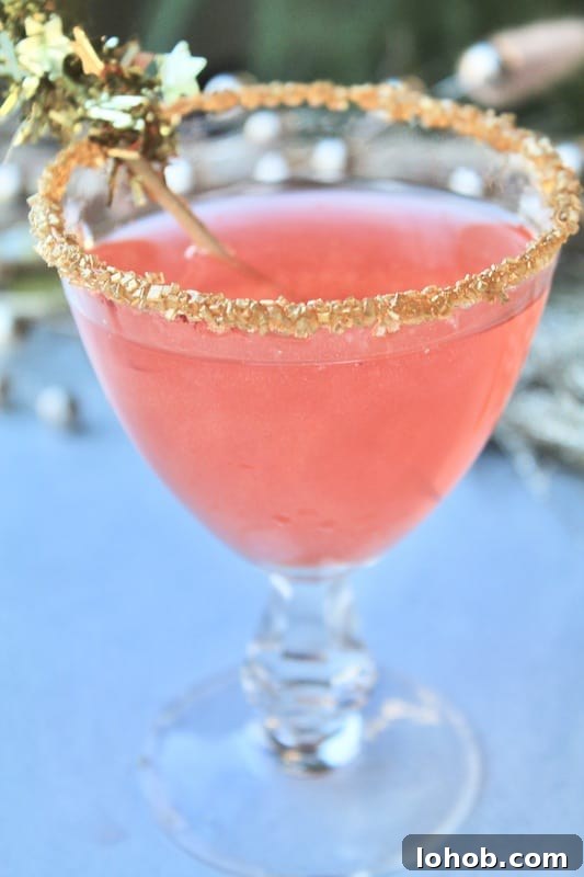 easy pink vodka champagne party cocktail