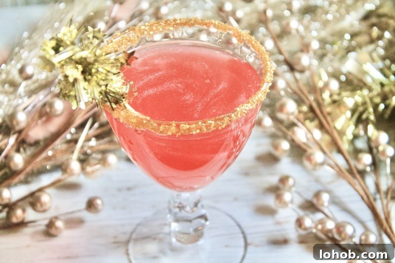 new years eve champagne cocktail with vodka
