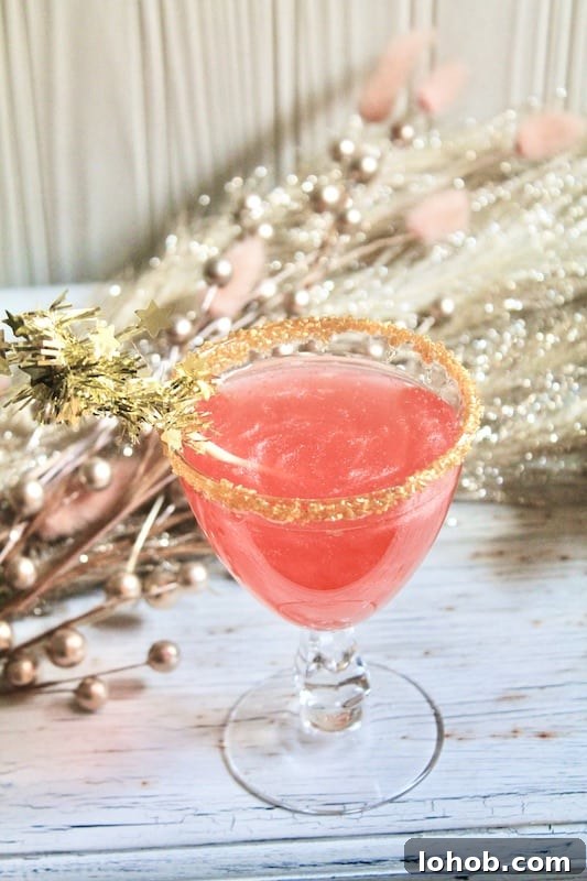 new years eve champagne cocktail with vodka