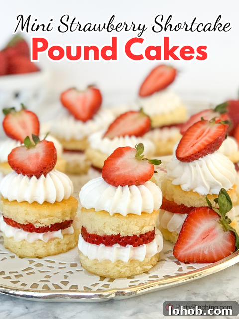 Cookies and Cream Stuffed Layer Cake Recipe 13 mini strawberry shortcake pound cakes