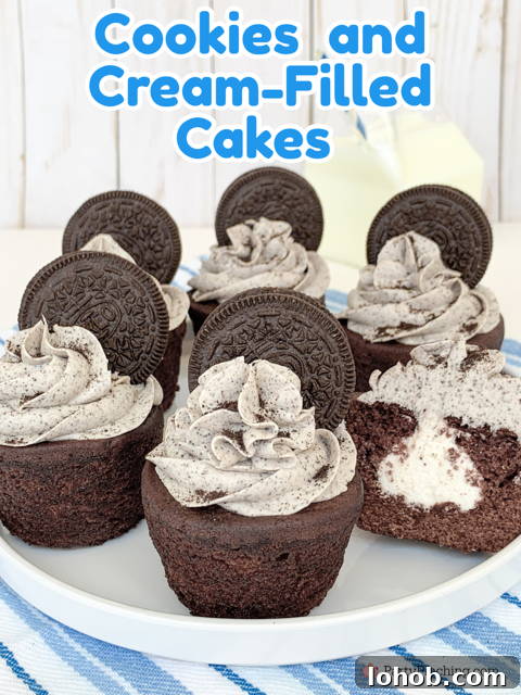Cookies and Cream Stuffed Layer Cake Recipe 10 cookies and cream filled cakes close-up