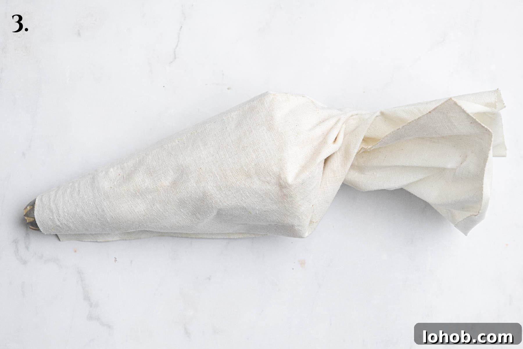 Vegan Viennese Whirls Recipe — Crisp, Buttery Cookies 7 Step 3, the dough in a piping bag.