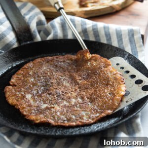 Korean potato pancakes are pan-fried to golden crisp in a skillet
