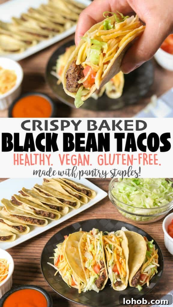 Crispy Baked Black Bean Tacos – Vegan Gluten-Free Recipe 18 Crispy Baked Black Bean Tacos Recipe {Healthy, Vegan, Gluten-free}
