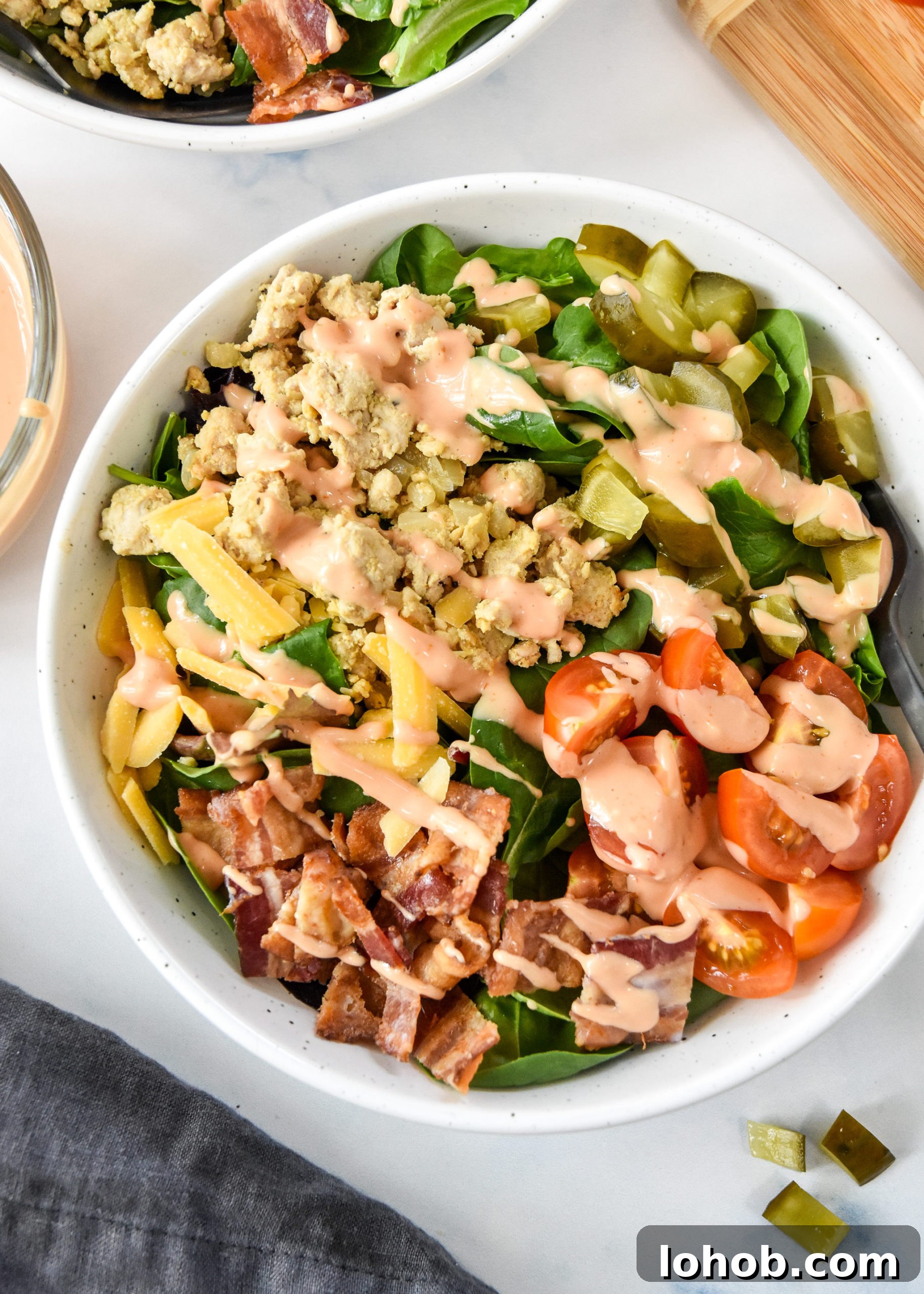 Loaded Ground Turkey Burger Salad