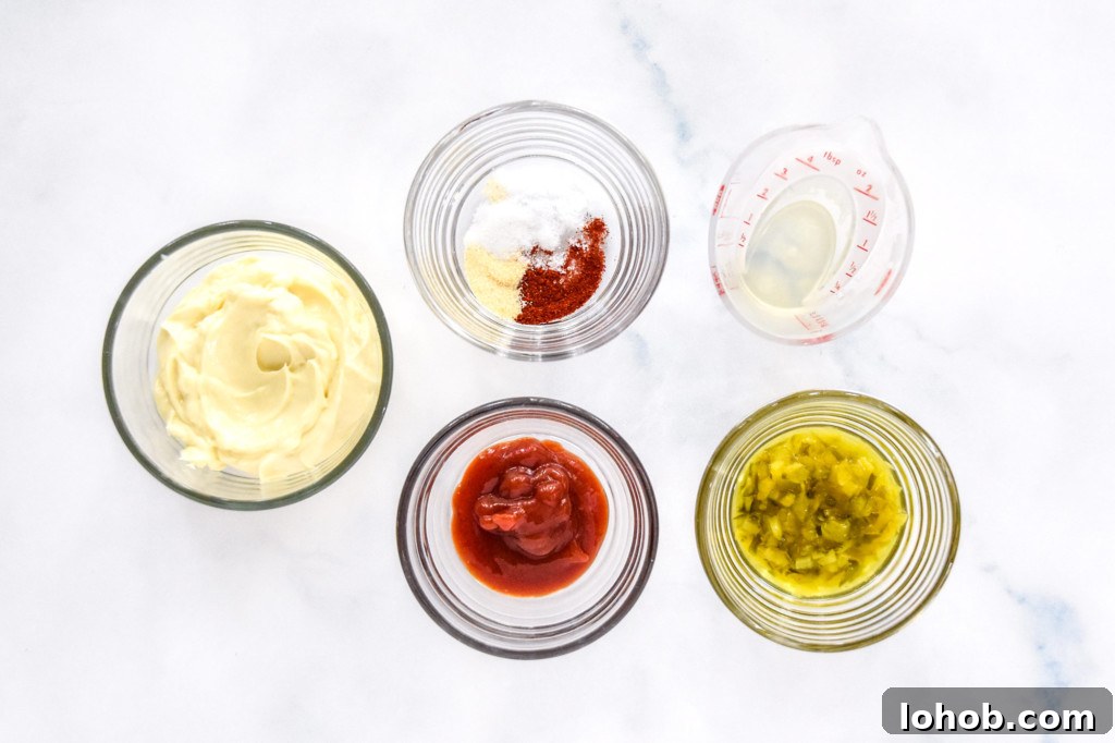 ingredients to make the salad dressing for the easy chef salad meal prep before mixing.