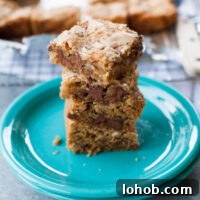 Milk Chocolate Walnut Blondies from thelittlekitchen.net