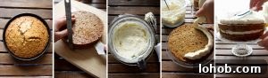 Super Moist Carrot Cake with Vanilla Cream Cheese Frosting - More Steps Image Collage