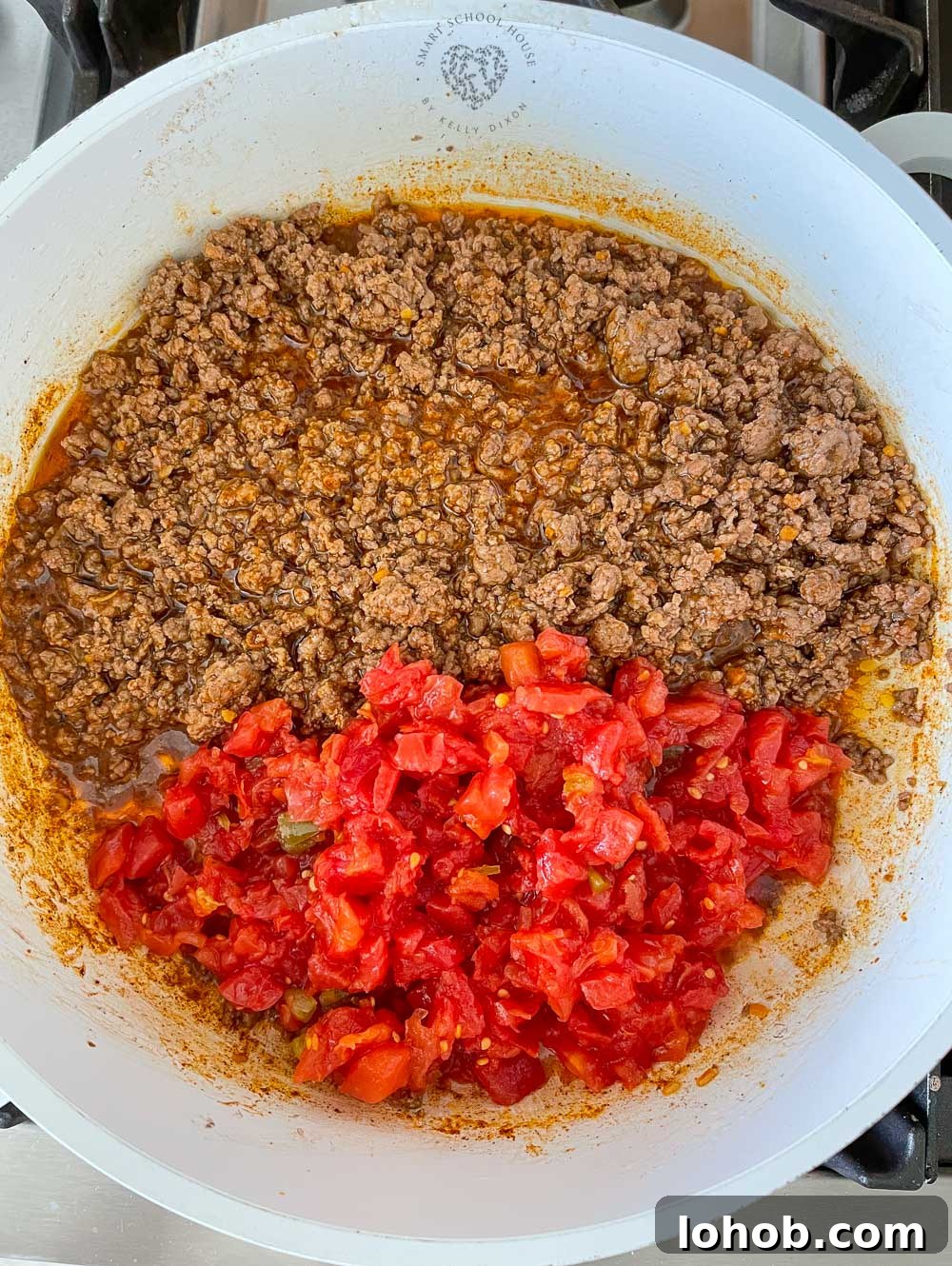 Taco meat with Rotel tomatoes