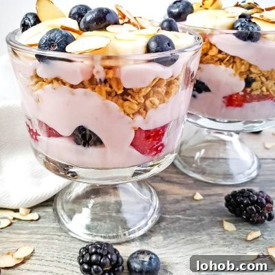Close up image of berry trifle in cups