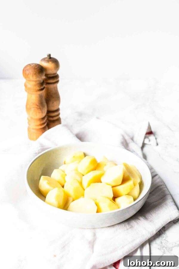 Perfectly boiled potatoes made with a pressure cooker in less than 15 minutes.