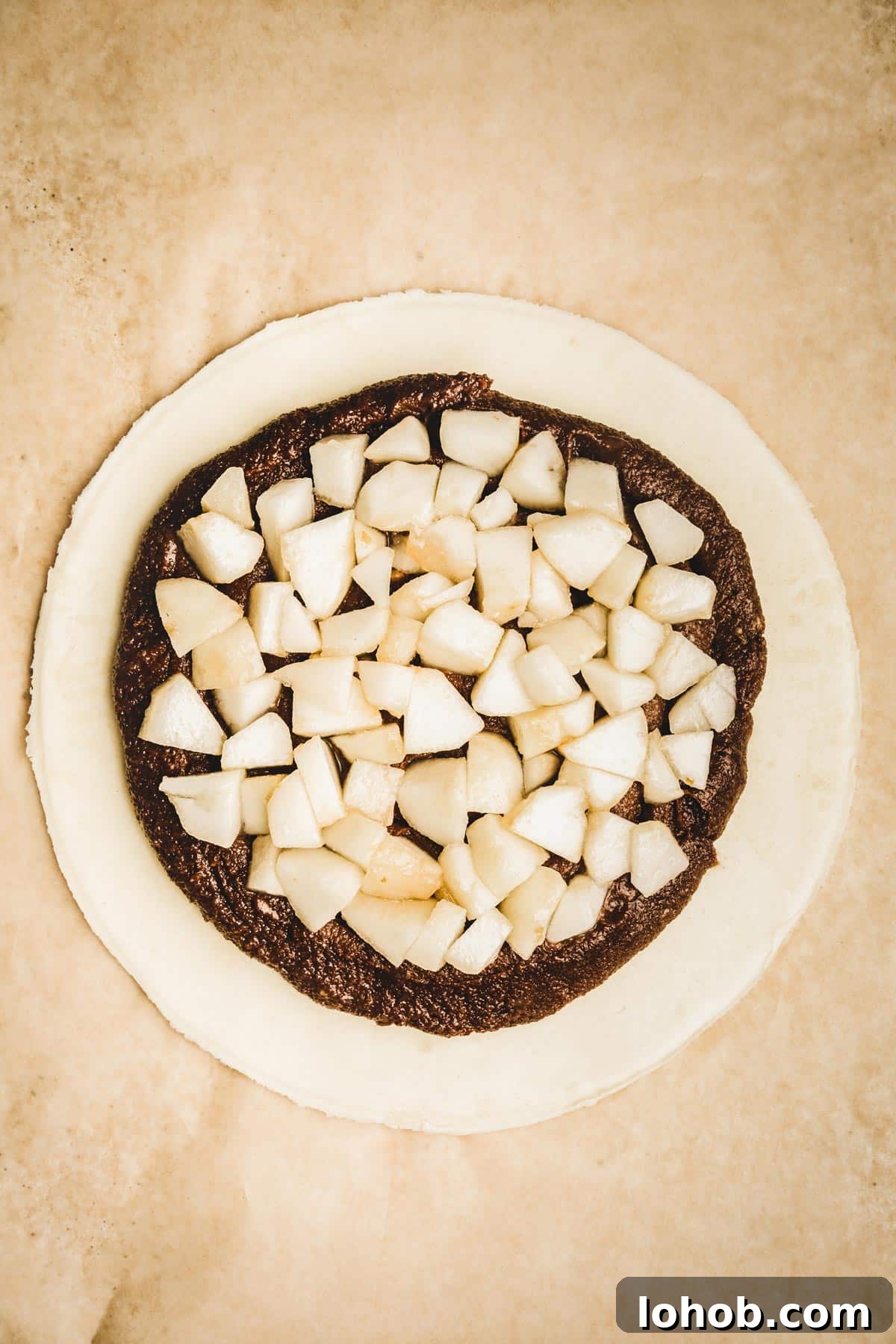 Chocolate pear galette des rois recipe