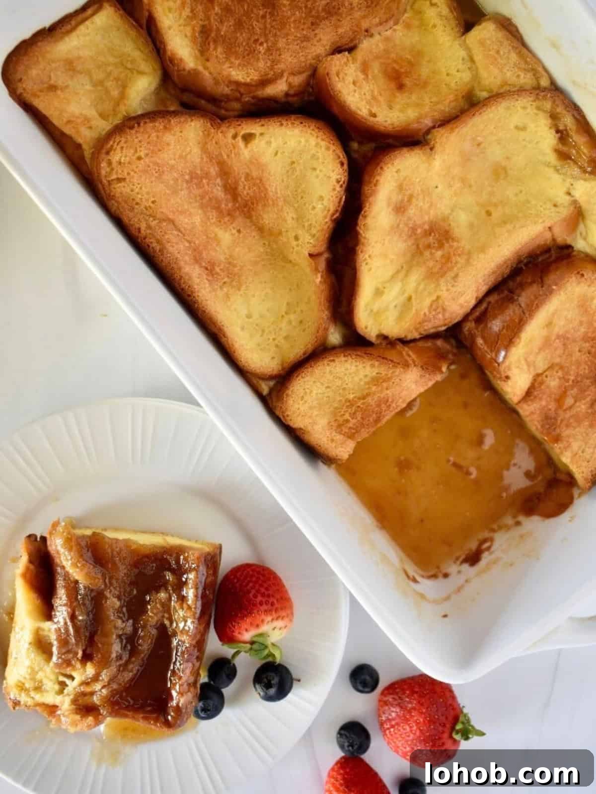 Creme Brulee french toast for a make ahead easter brunch menu. 
