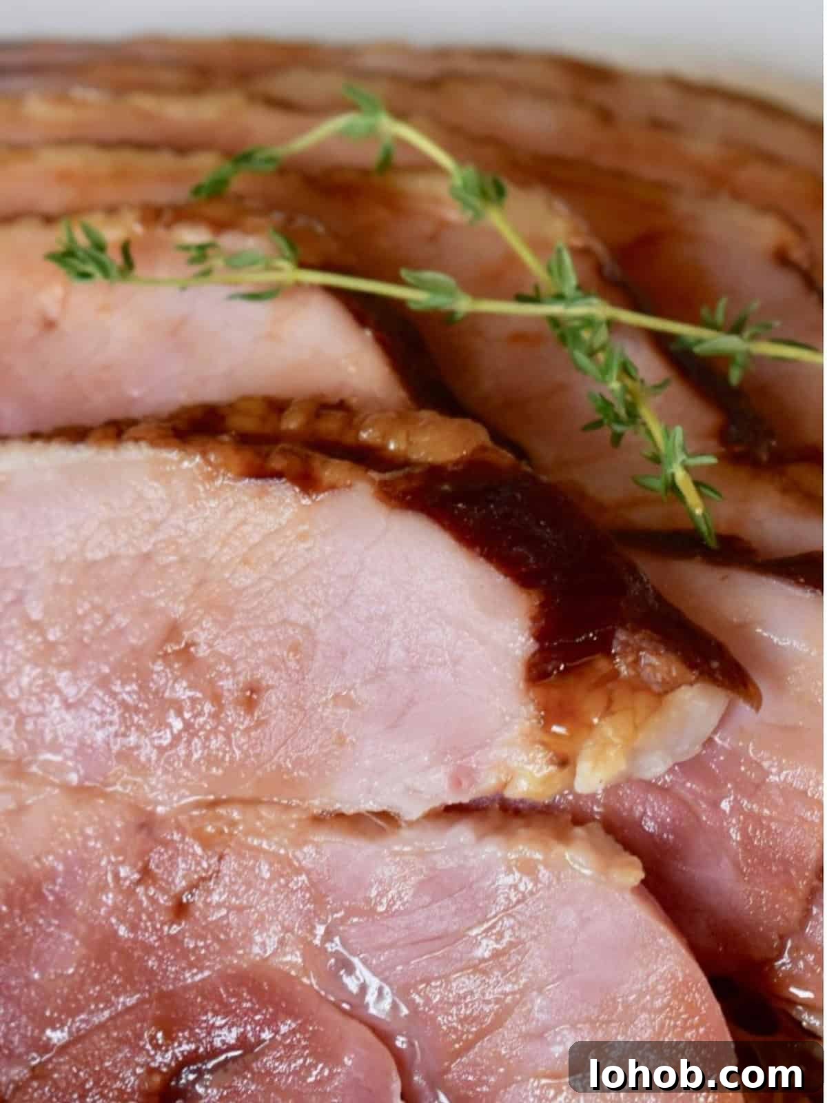 Slow cooker ham is on the make ahead Easter Brunch menu. 