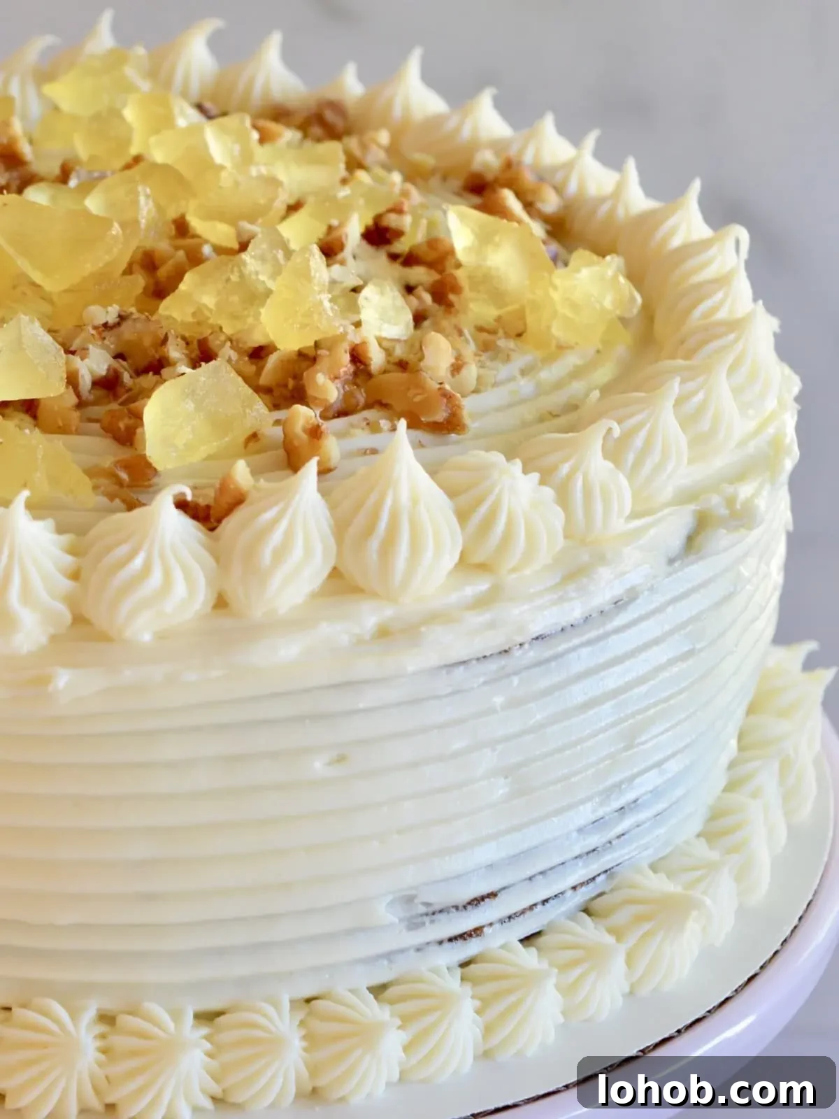 Carrot Pineapple cake with cream cheese frosting.