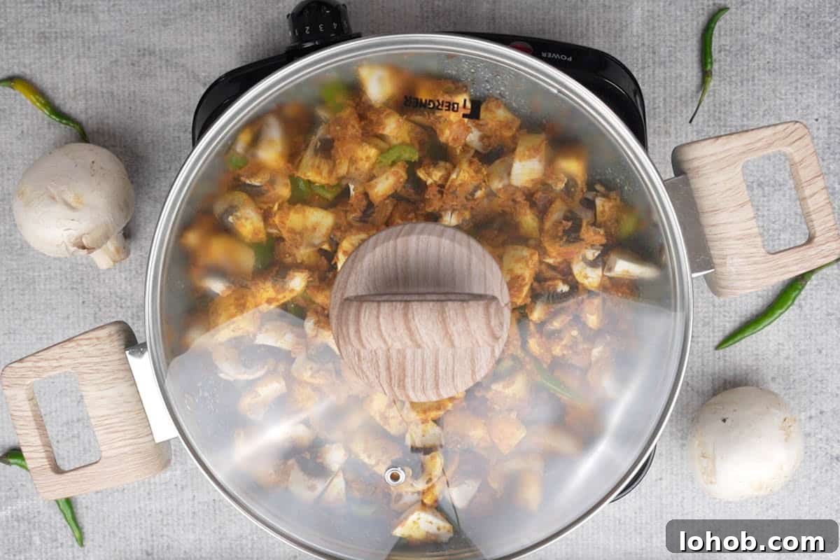 Pan covered with a lid.