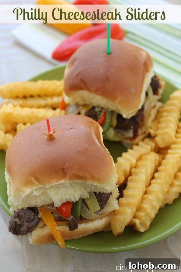 Philly Cheesesteak Sliders Recipe: Mini Steak Sandwiches Tutorial 2 Philly-Cheesesteak-Sliders