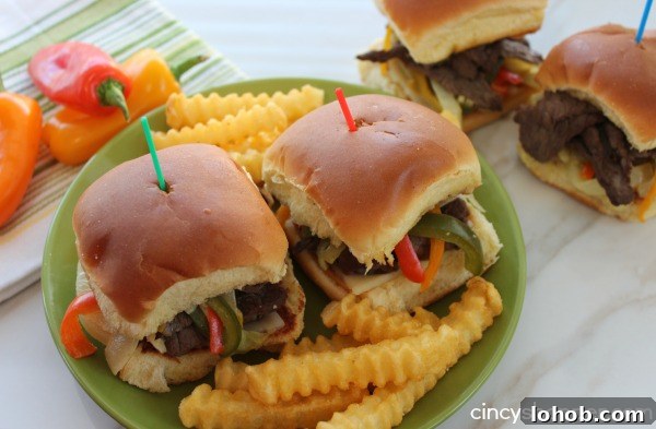 Philly Cheesesteak Sliders Recipe: Mini Steak Sandwiches Tutorial 8 Philly-Cheese-Steak-Sliders-3