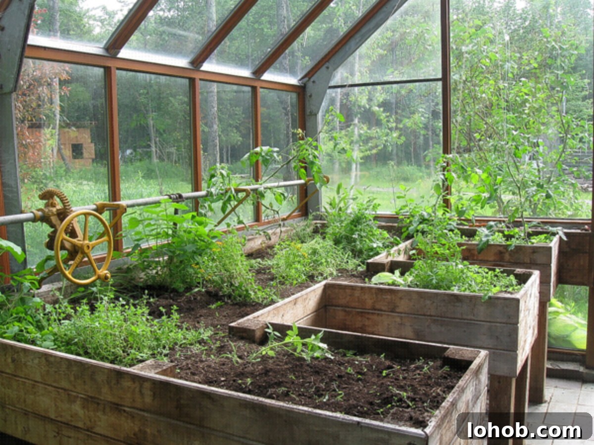 Raised Bed Gardening Guide for Beginners: Start Growing Vegetables 17 attached greenhouse in the summer