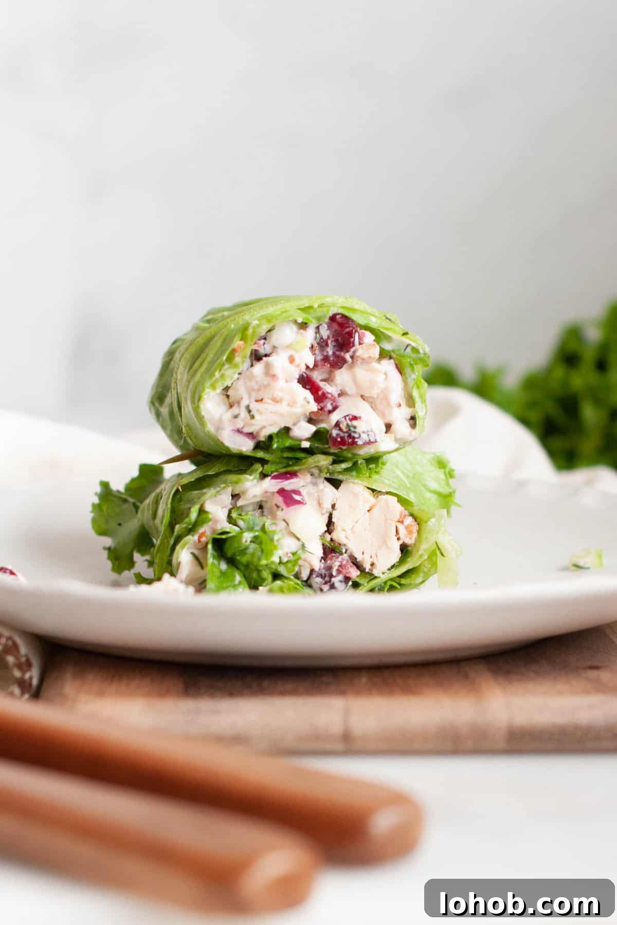 Cranberry Pecan Chicken Salad Recipe for Fresh, Crunchy Lunch 3 healthy chicken salad wrap