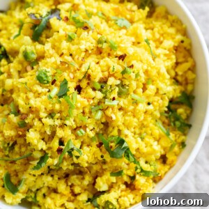 Golden Turmeric Cauliflower Rice with Garlic & Herbs 6 Lemony Turmeric Cauliflower Rice