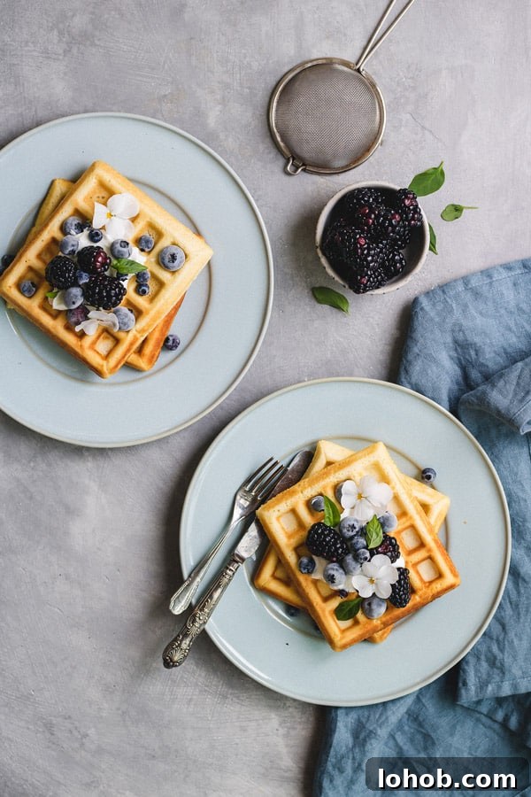 Lightened-Up Belgian Waffles: Fluffy Recipe with Less Fat 3 healthier Belgian waffles