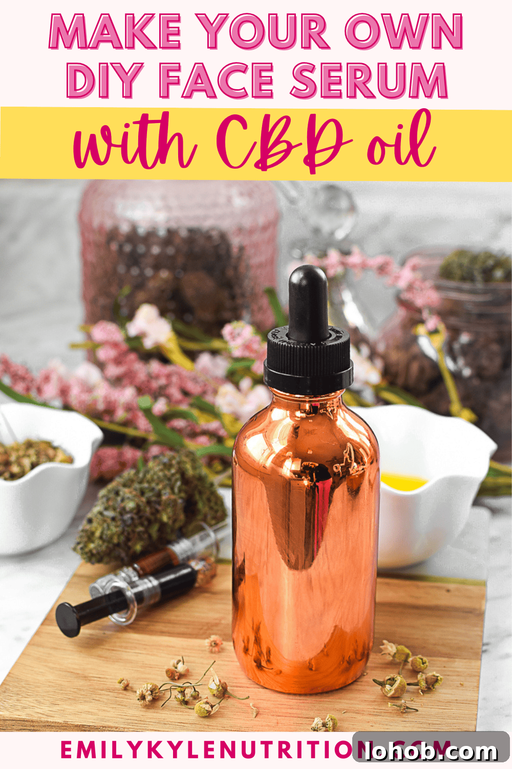 CBD face serum in a dropper bottle for skincare.