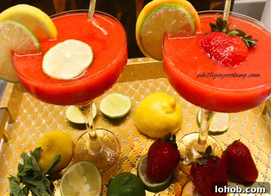 Sparkling Frozen Strawberry Daiquiri Recipe for Parties 2 Frozen strawberry daiquiri recipe