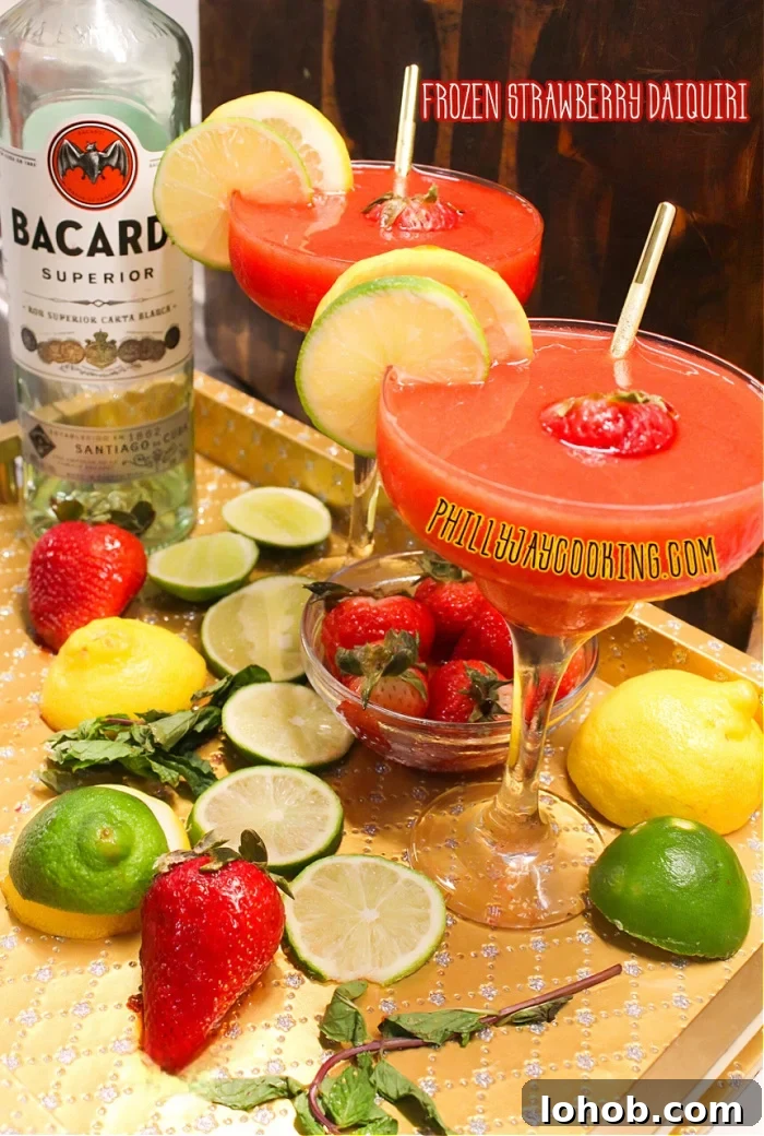 Sparkling Frozen Strawberry Daiquiri Recipe for Parties 4 Frozen strawberry daiquiri recipe