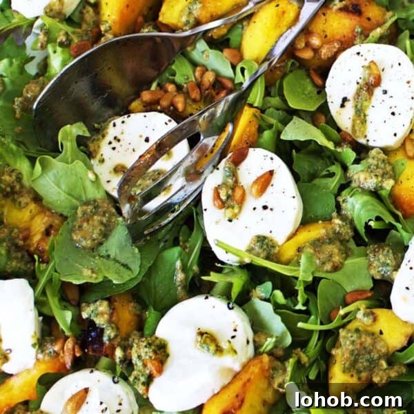 Grilled Chicken with Fresh Avocado Salsa Recipe 9 Some salad with peaches.