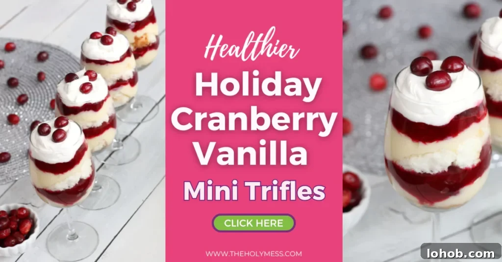 Cranberry Vanilla Mini Trifles for Holiday Entertaining 2 Healthier Holiday Cranberry Vanilla Mini Trifles.