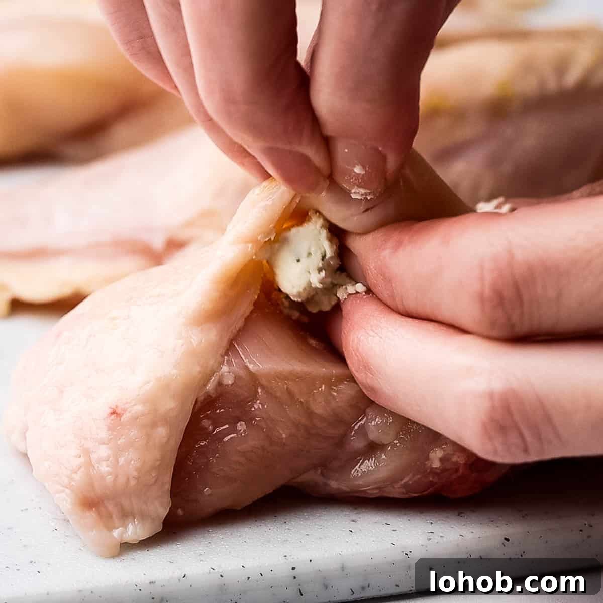 Creamy Boursin-Stuffed Chicken Breast Recipe 7 stuffing the chicken breast with boursin cheese