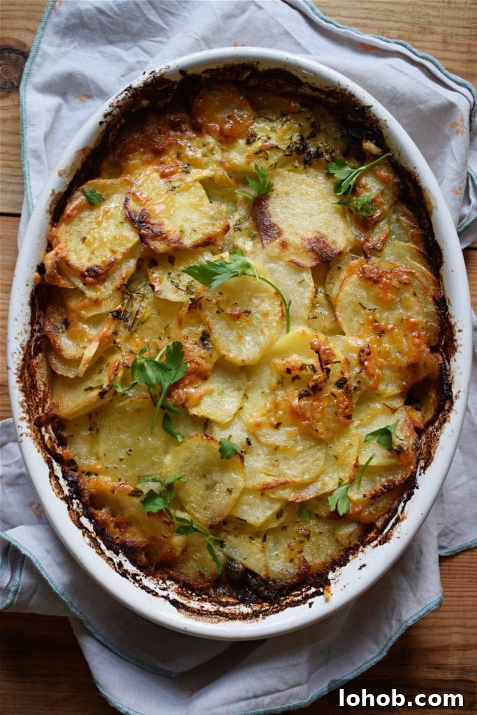 15 Irresistible Potato Recipes for Weeknight Meals 4 potato and spinach gratin in a casserole dish