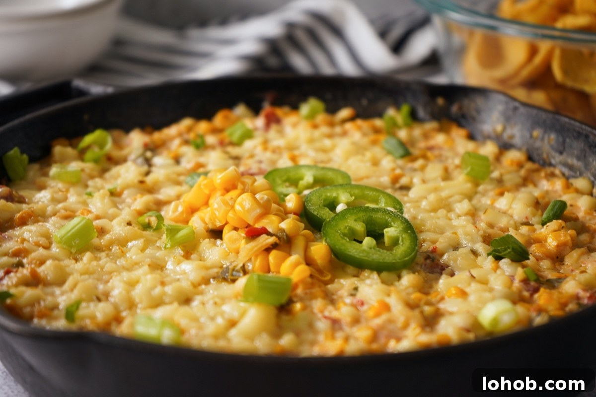 Smoked Corn Dip close up