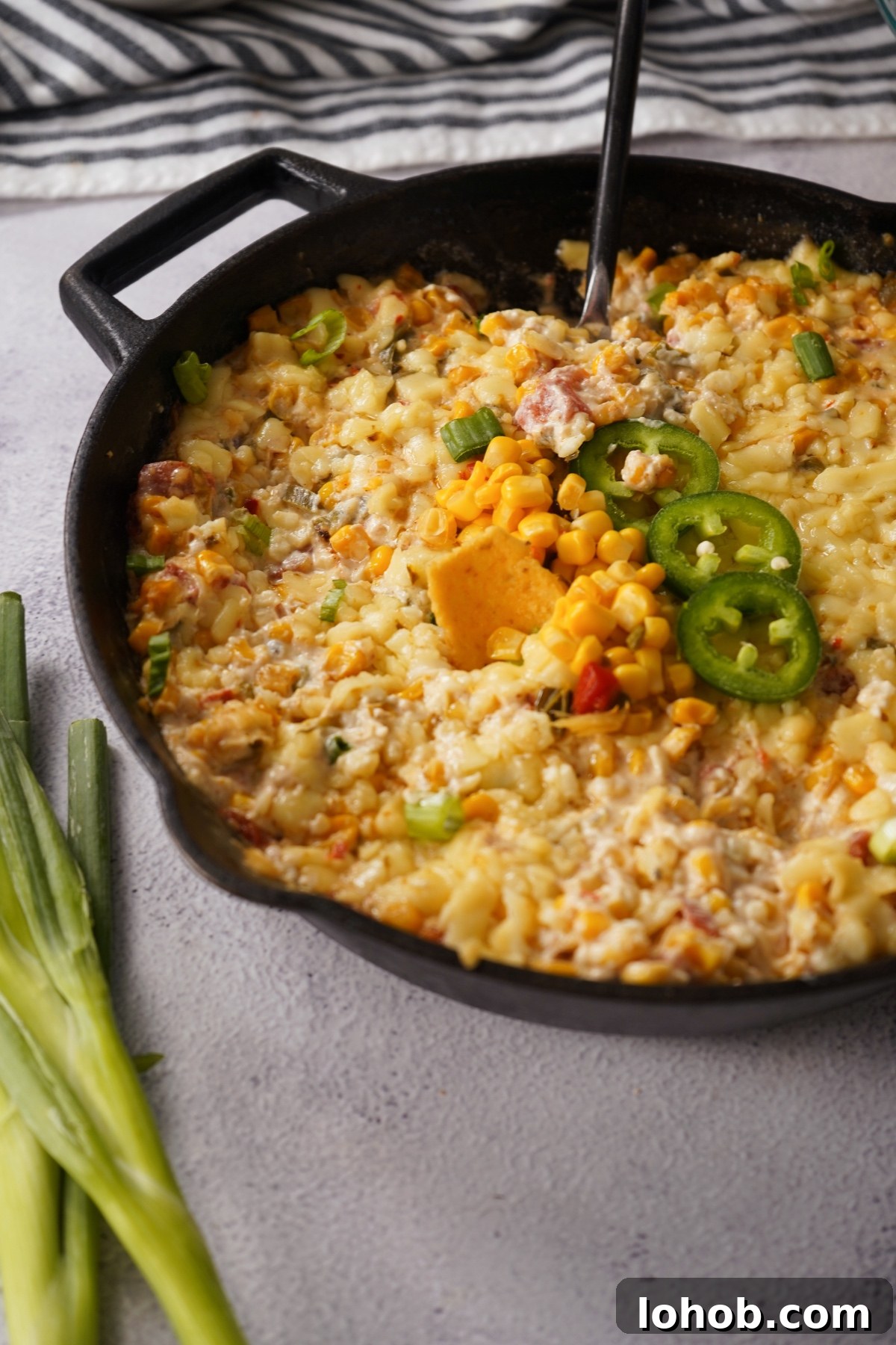 Smoked Corn Dip served