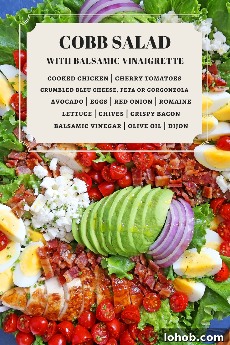 Plated Cobb salad