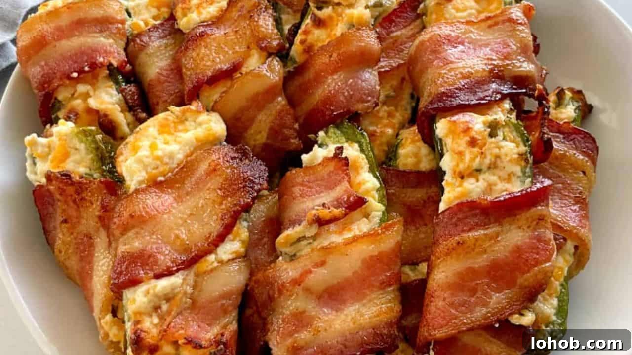 Bacon Wrapped Air Fryer Jalapeno Poppers