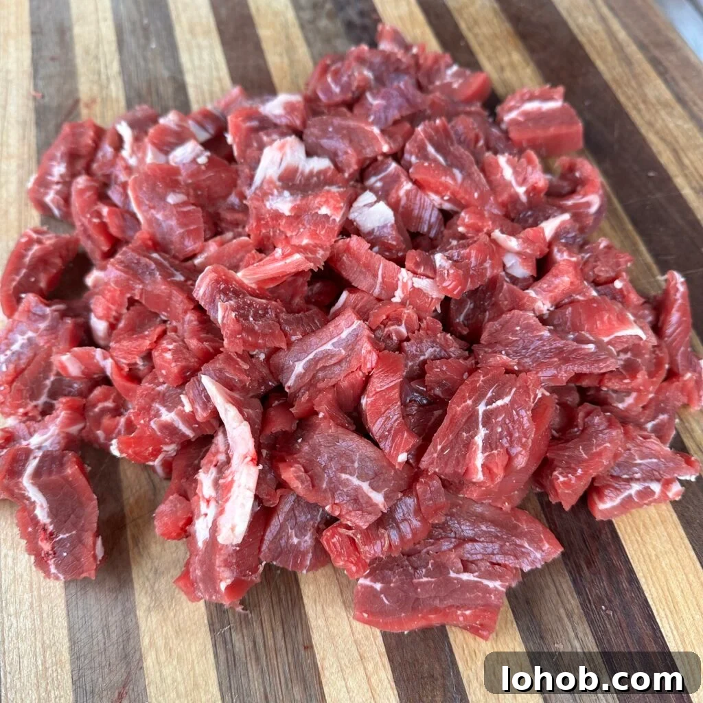 Marinated beef