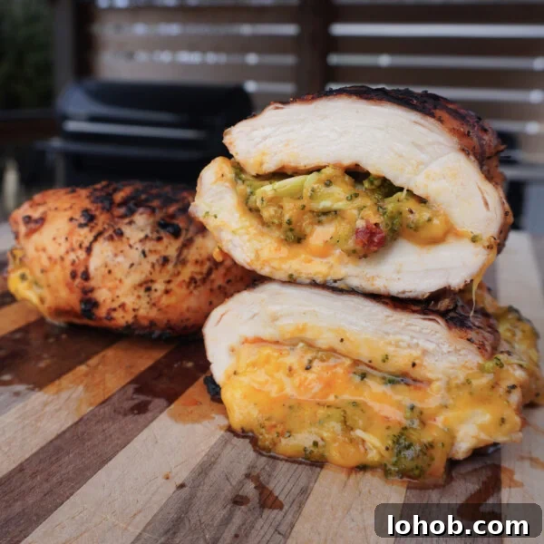 cheddar and broccoli stuffed chicken breast.
