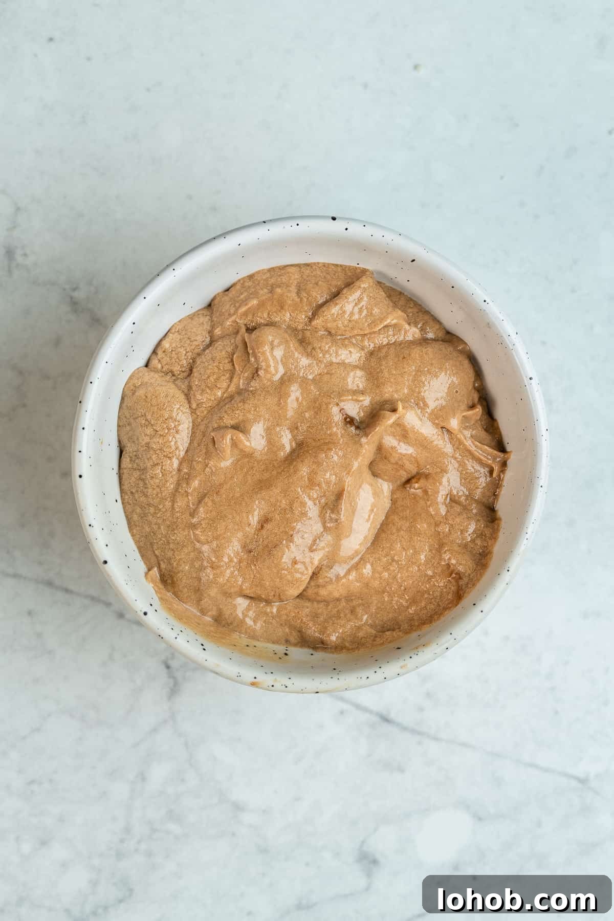 Praline cream in a bowl.