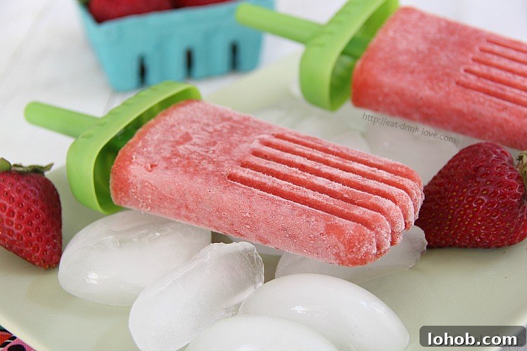 Strawberry Daiquiri Popsicles