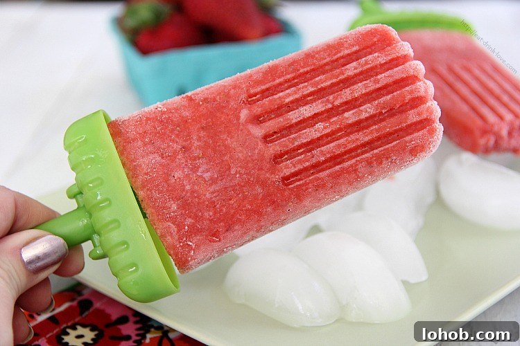 Strawberry Daiquiri Popsicle Recipe: Refreshing Frozen Cocktails 7 Strawberry Daiquiri Popsicles