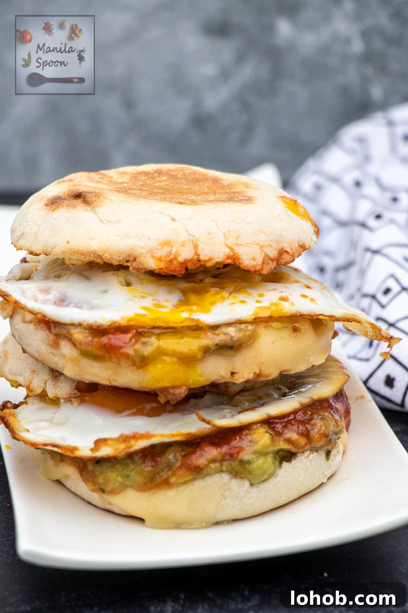 Guacamole, Salsa & Egg Breakfast Sandwich Recipe 7 Ingredients for the sandwich