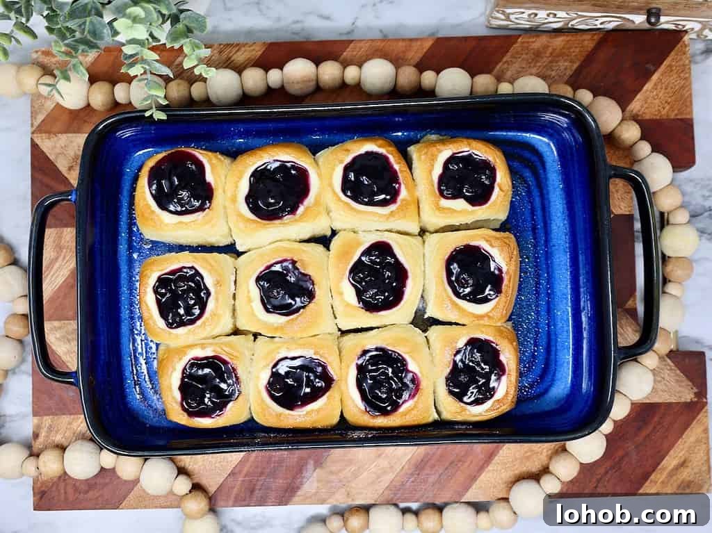 lemon blueberry danish with hawaiian rolls
